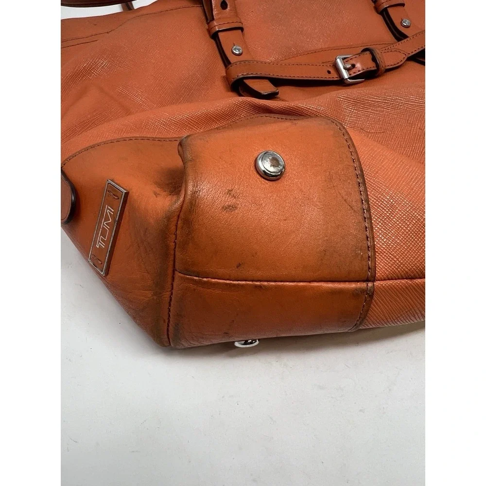 🧡Tumi Villa‎ Turin Lockable Shopper Tote Bag- Orange🧡 No Key